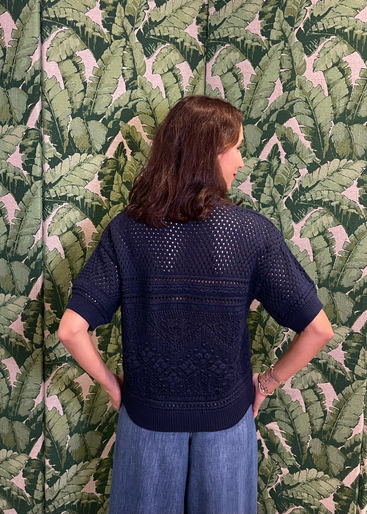 Kurzarm Strickpullover