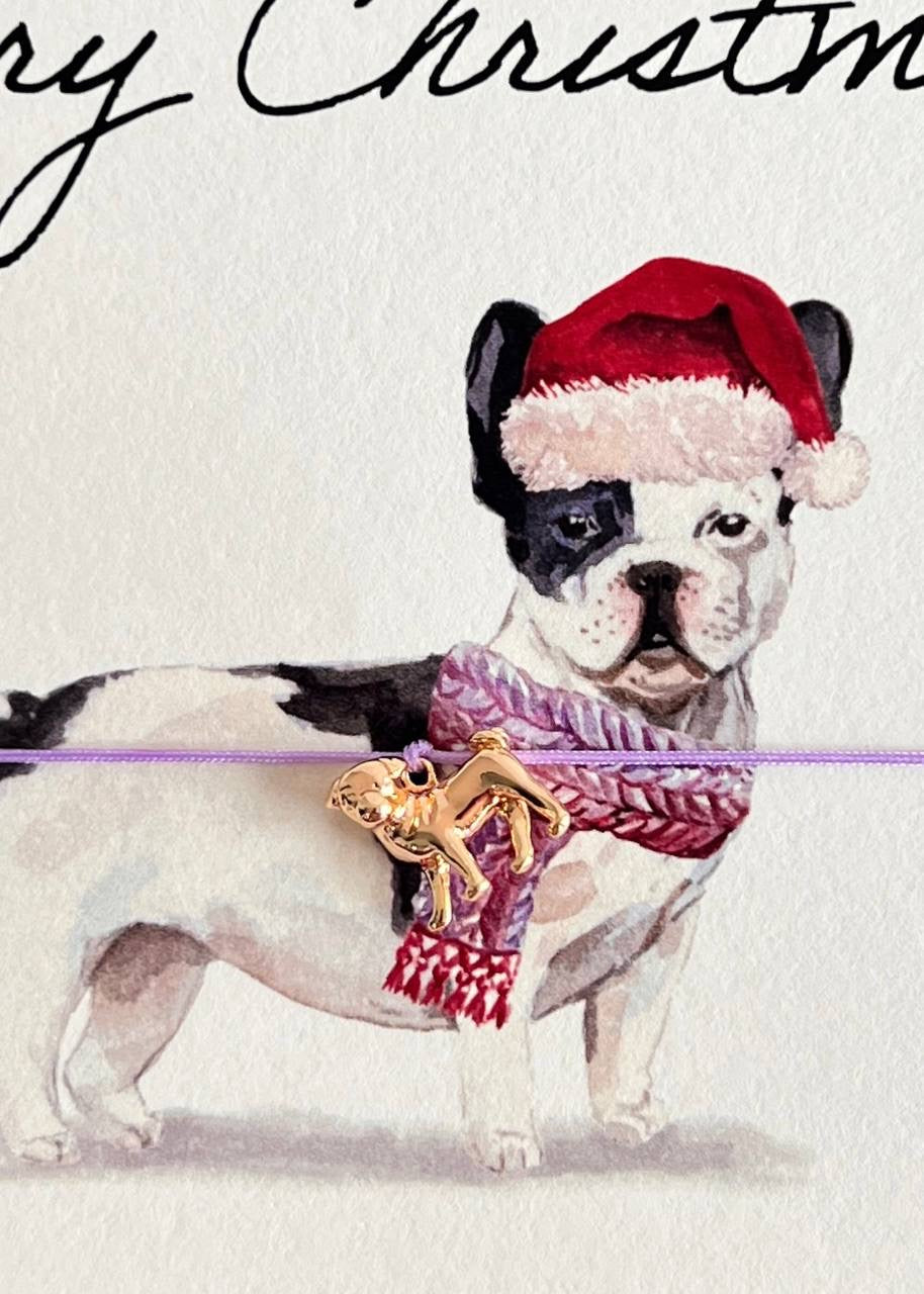 Armband-Karte &#39;X-Mas French Bulldog&#39;