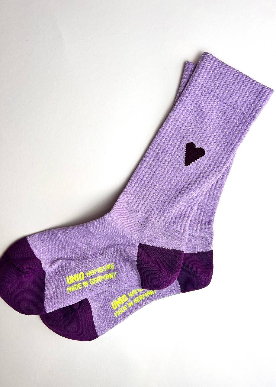 Socken &#39;Love&#39; in Flieder