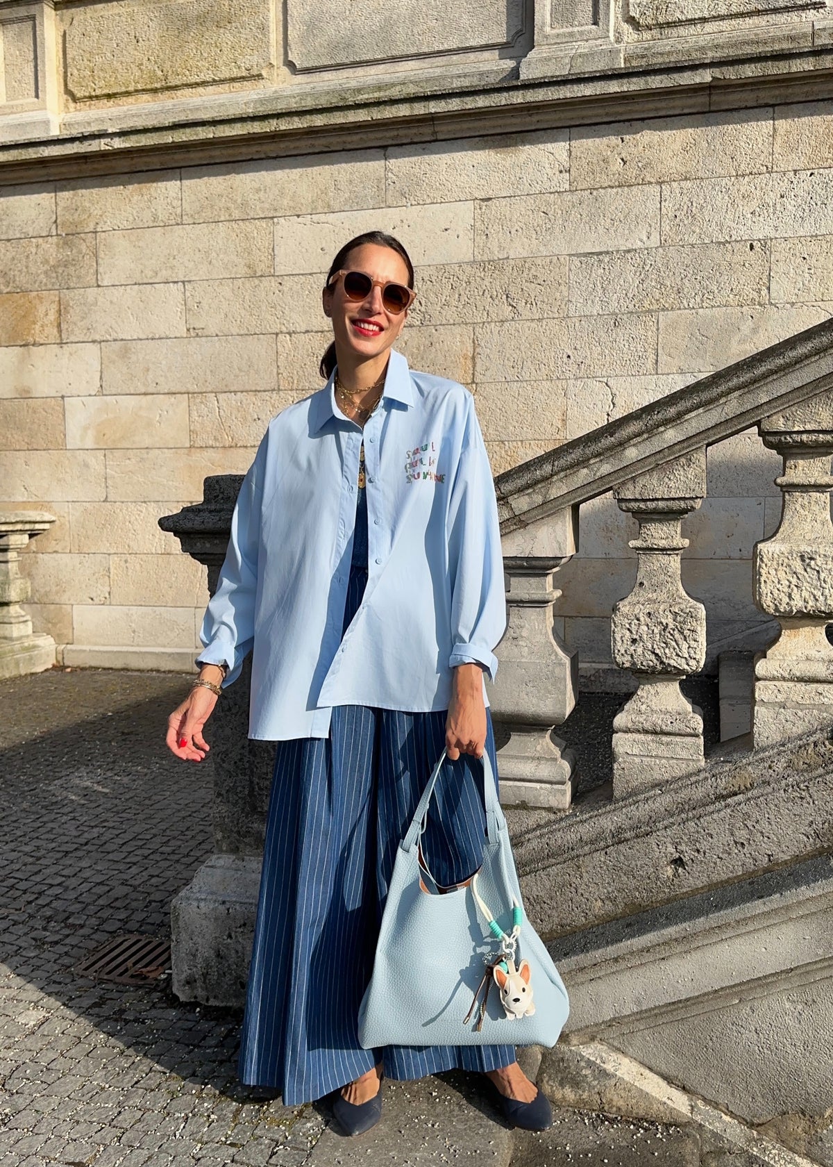 Bluse in Blau &#39;Sunshine&#39;