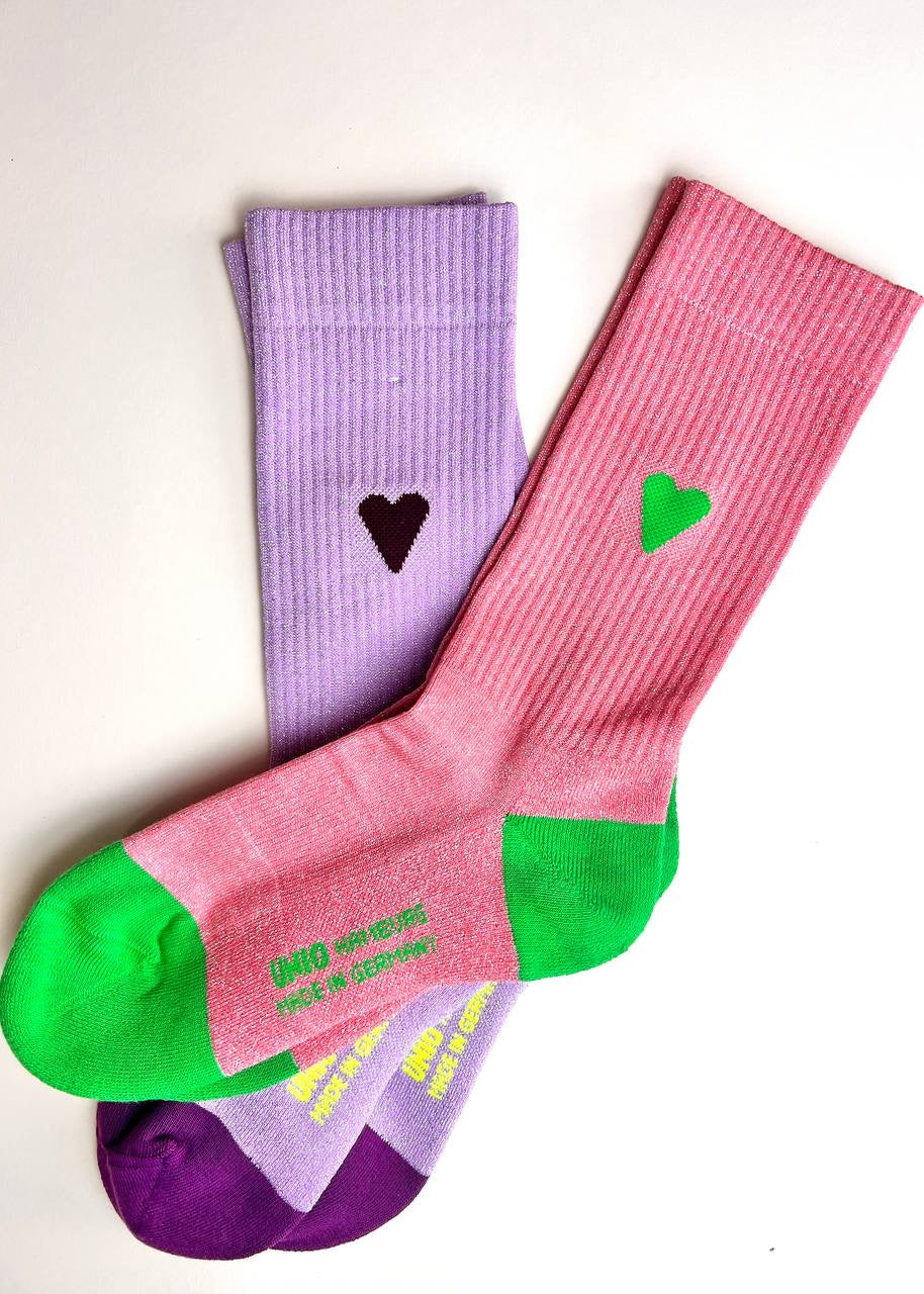 Socken &#39;Love&#39; in Flieder