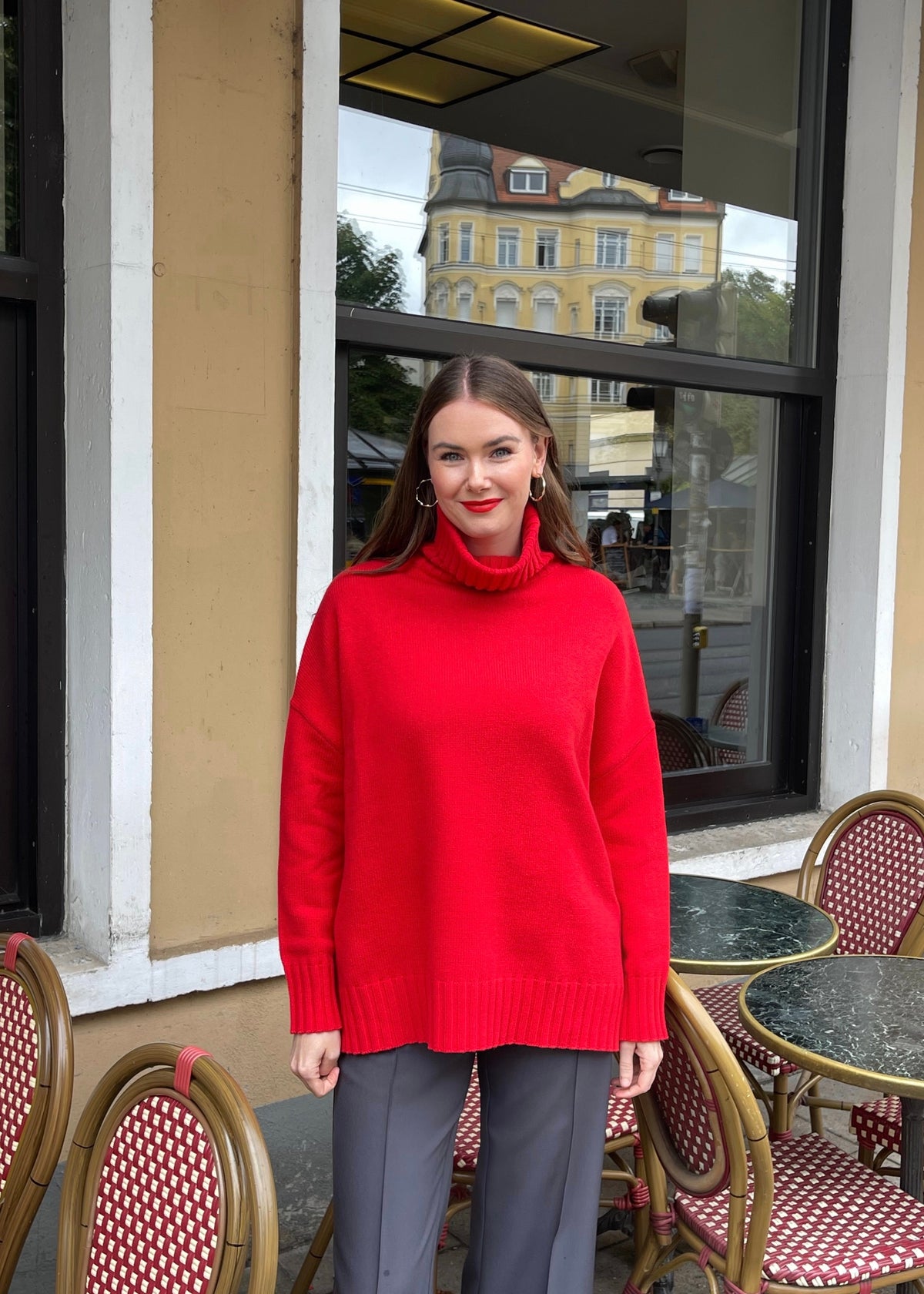 Strickpullover in Rot