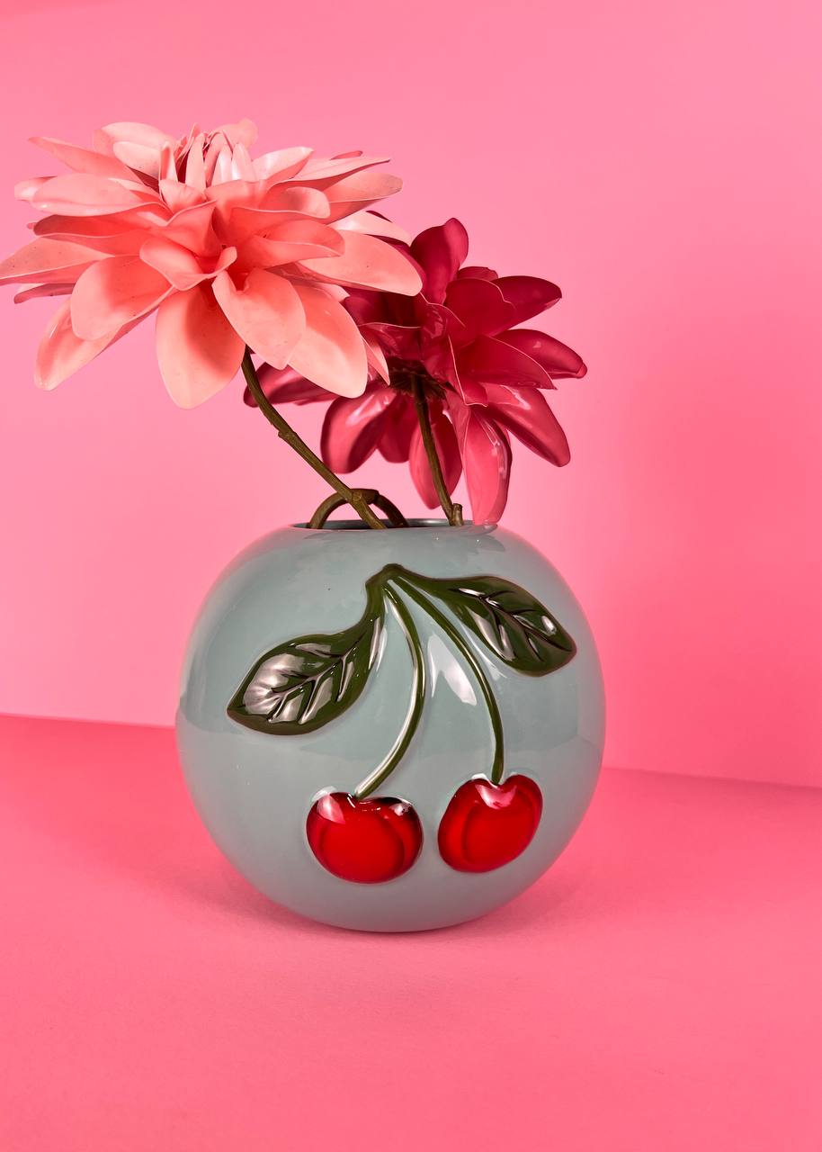 Runde Keramikvase ´Cherry´