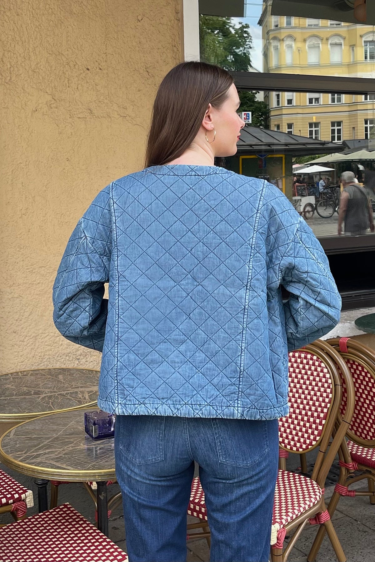 Jeansjacke gesteppt