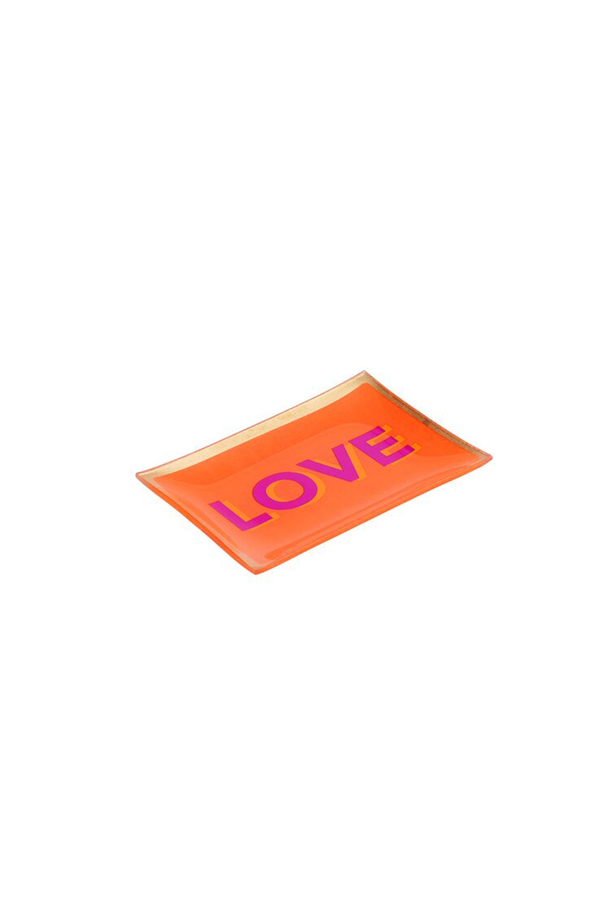 Glas Tablett `Love`